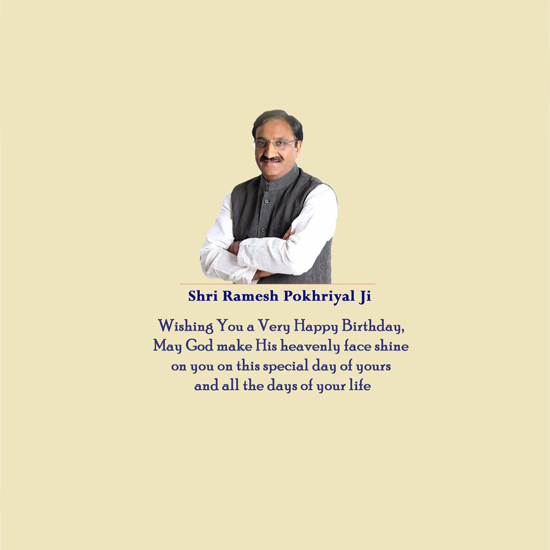 Ramesh Pokhriyal Happy Birthday