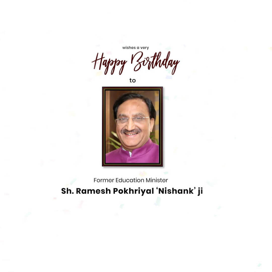 Ramesh Pokhriyal Happy Birthday