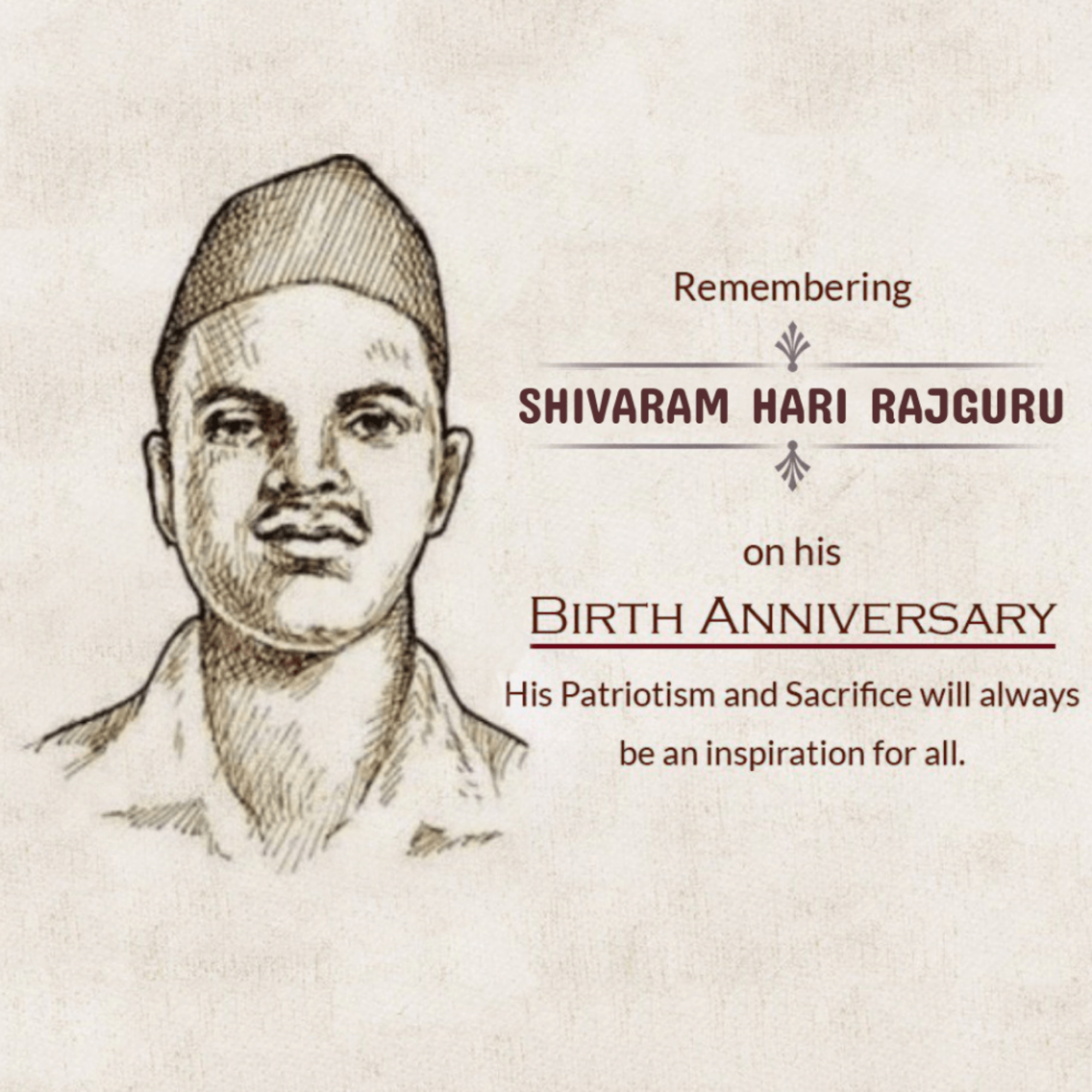 Shivaram Hari Rajguru Birth Anniversary