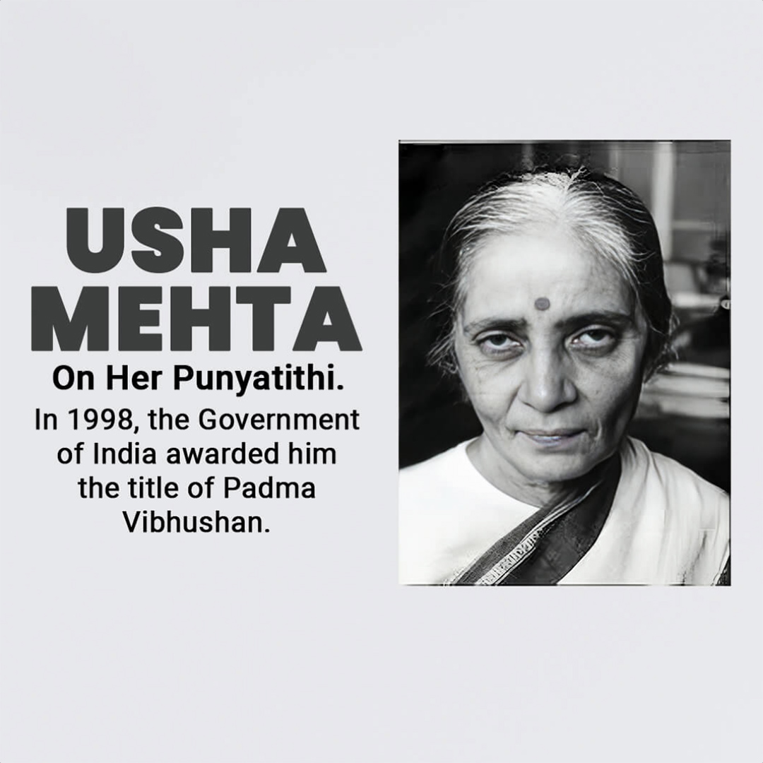 Usha Mehta Death Anniversary