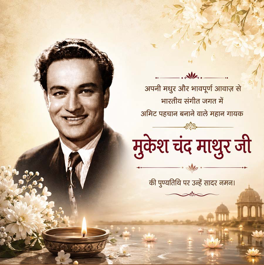 Mukesh Chandra Mathur Death Anniversary