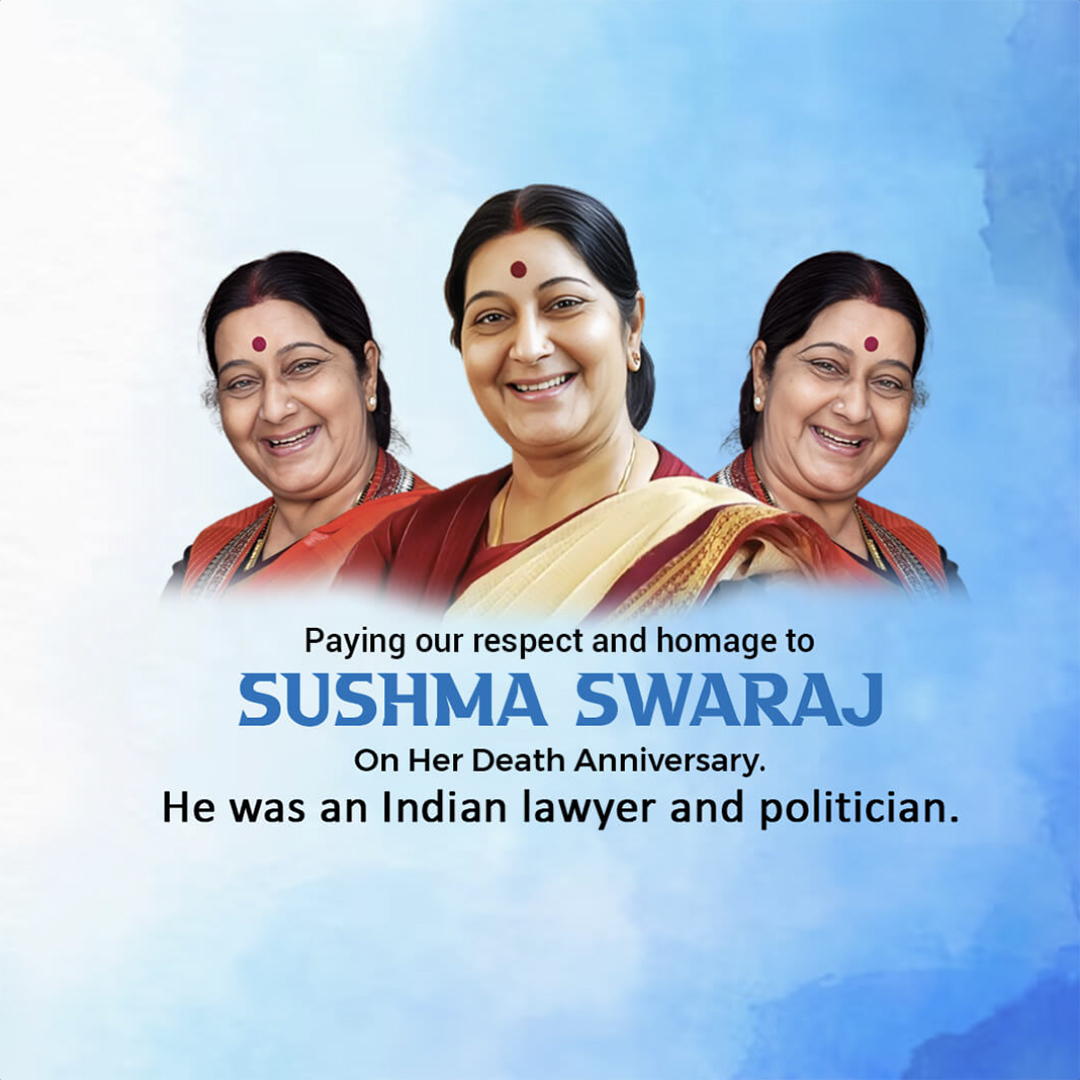 Sushma Swaraj Death Anniversary
