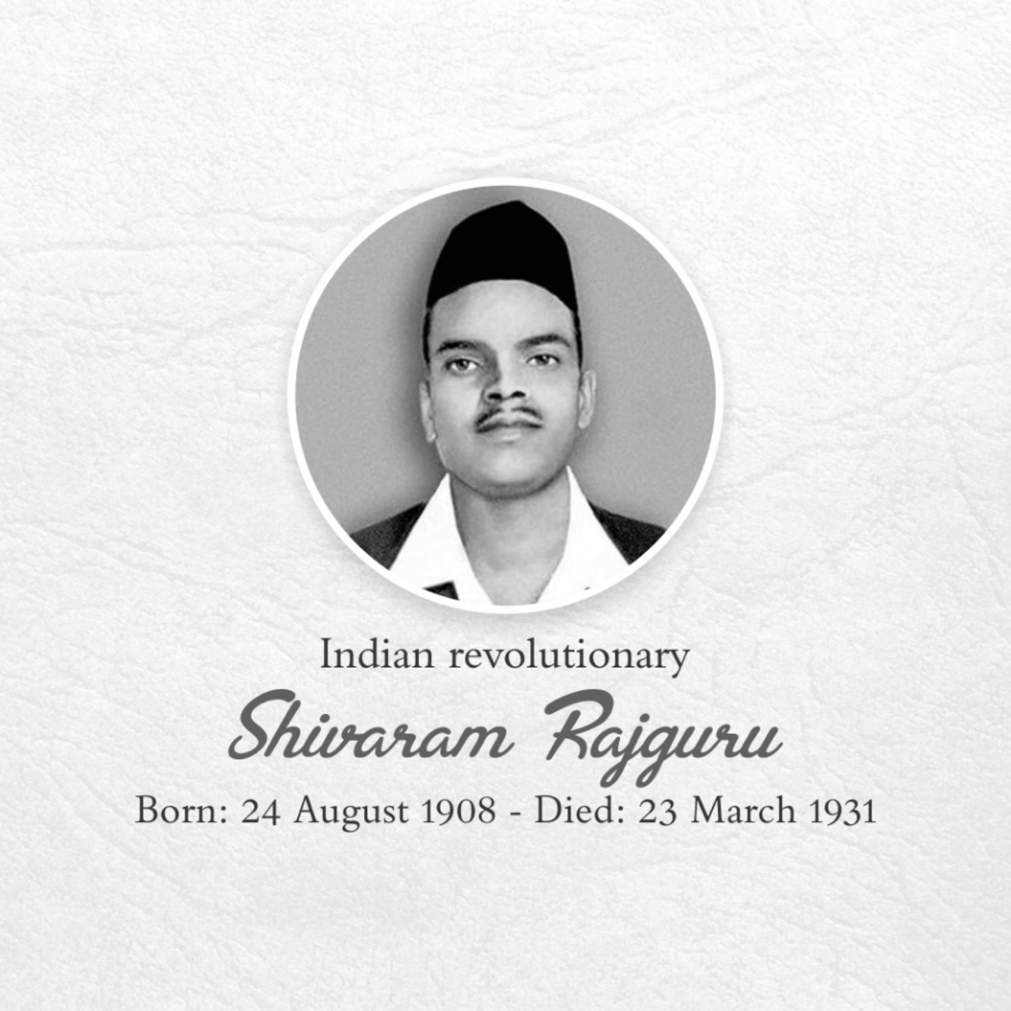 Shivaram Hari Rajguru Birth Anniversary