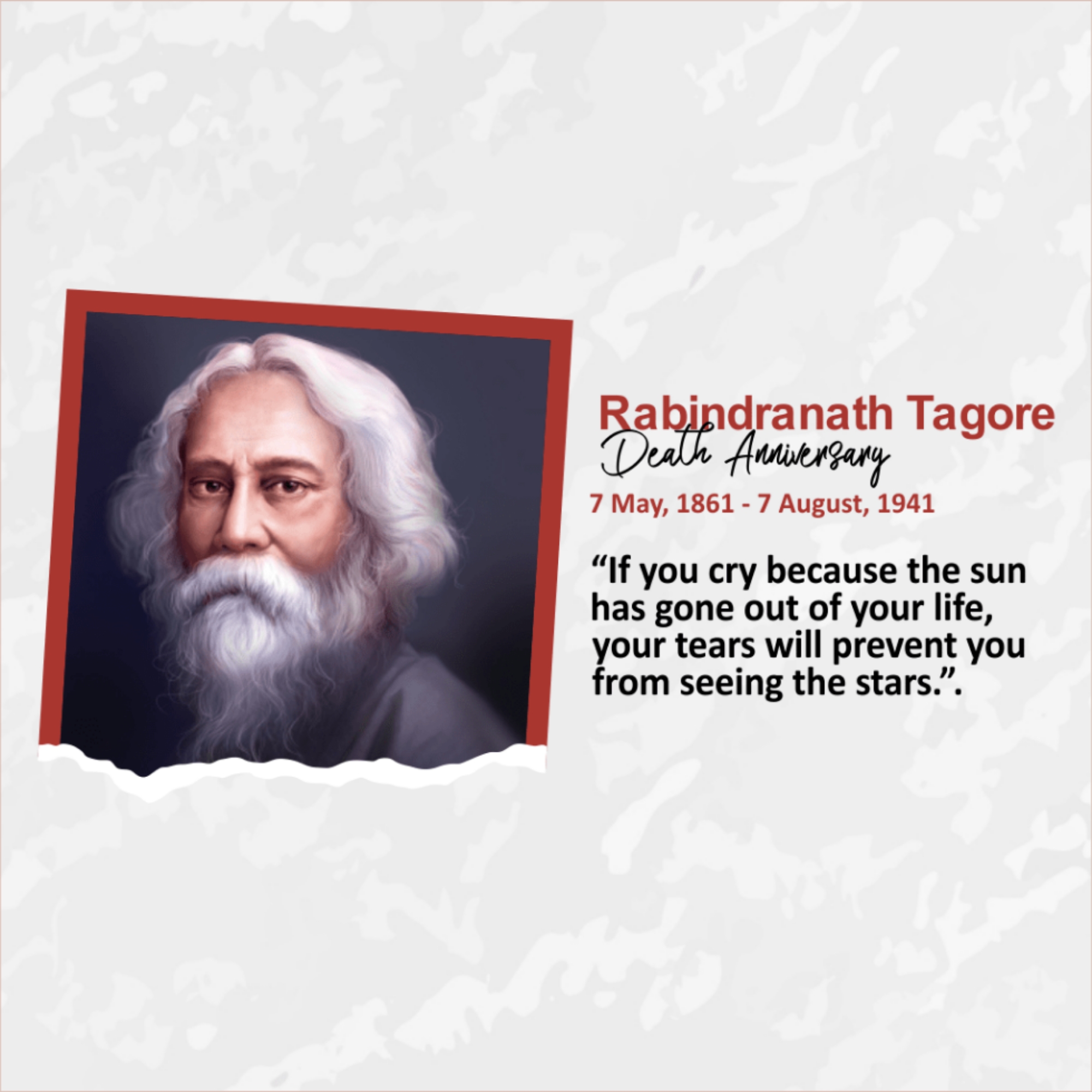 Rabindranath Tagore Death Anniversary
