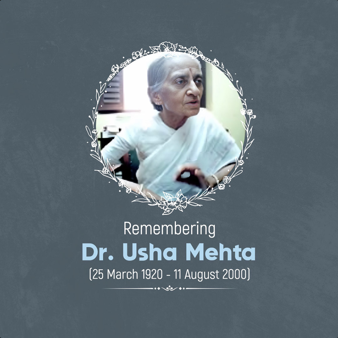 Usha Mehta Death Anniversary