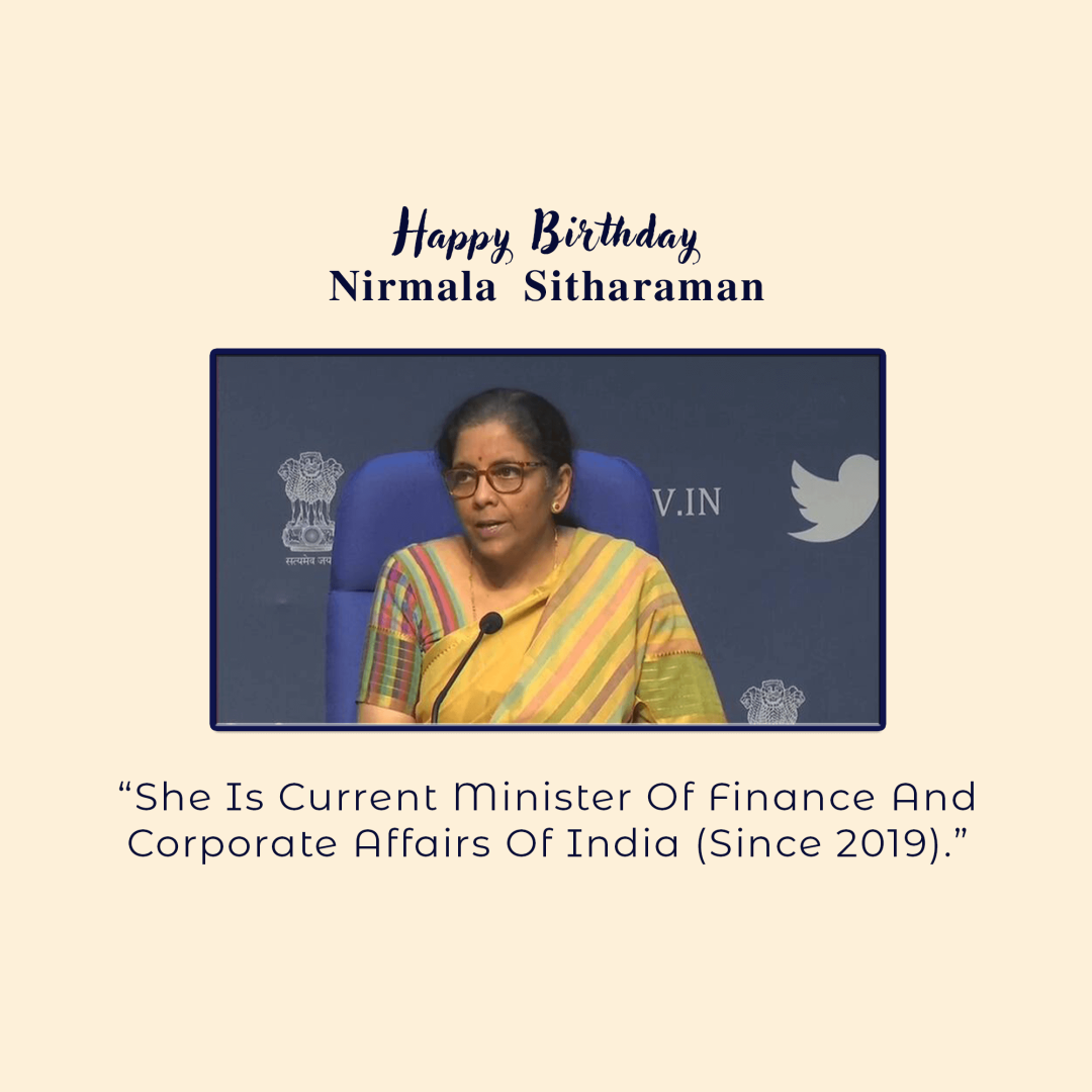Niramala Sitaraman Birthday